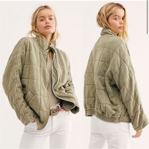 Free People Moss Sage Green Dolman Jacket